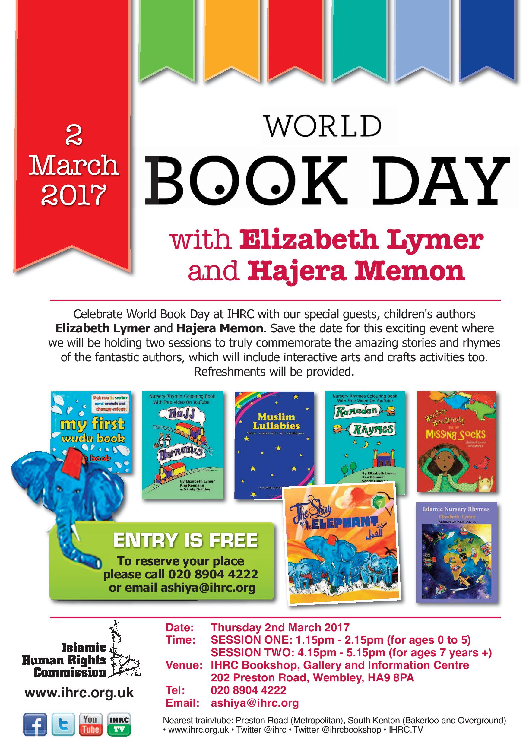 World Book Day with Elizabeth Lymer and Hajera Memon