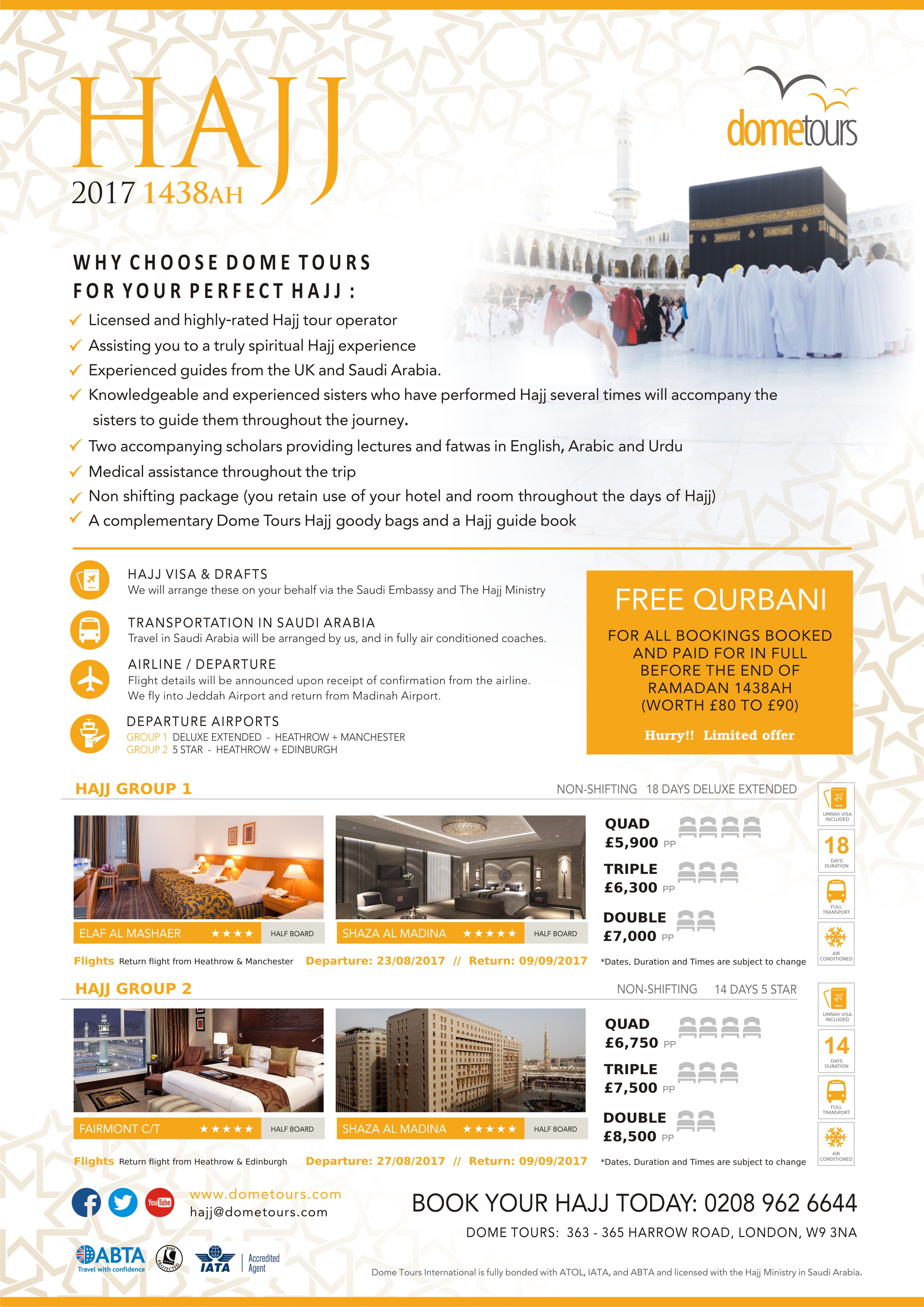 Dome Tours Hajj 2017