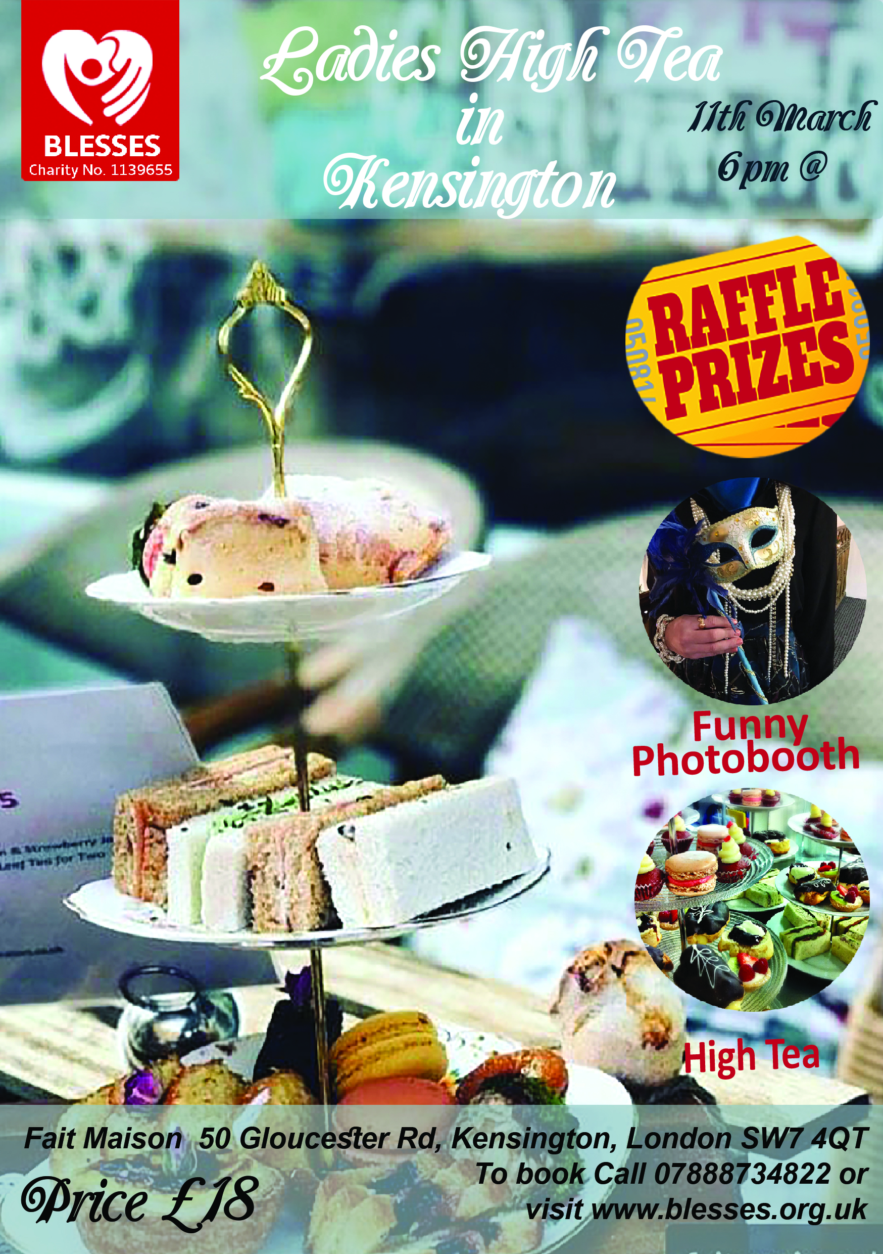 Traditional Halal English high tea in Kensington in support of Muslim homeless