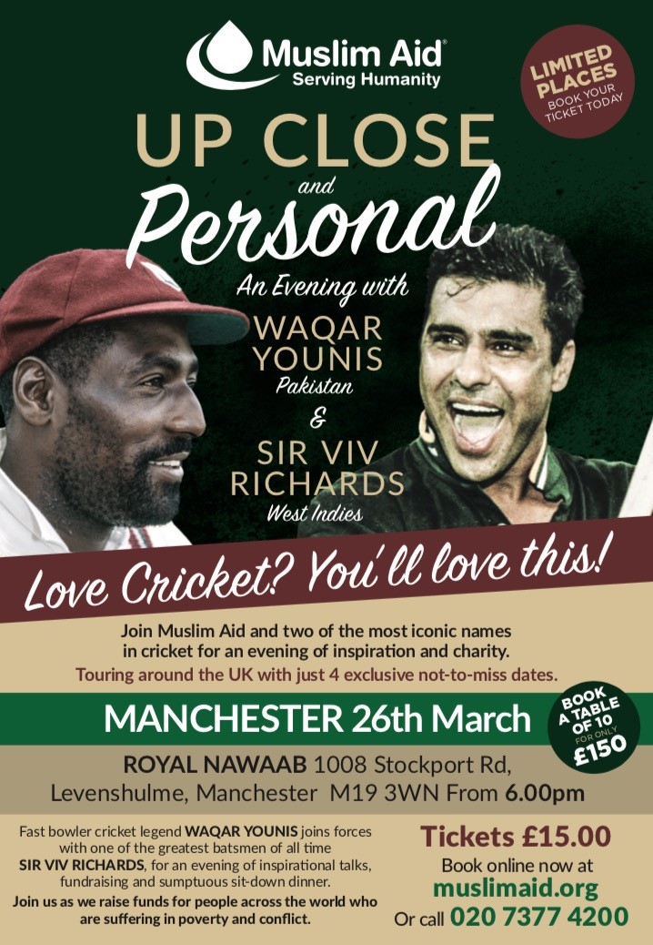 Up Close and Personal- An Evening With Viv and Waqar (Manchester)