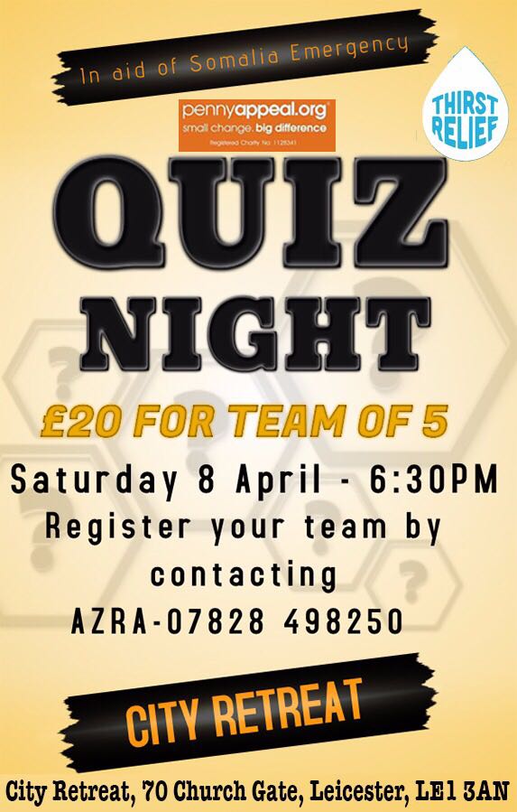 Quiz night in aid of somalia