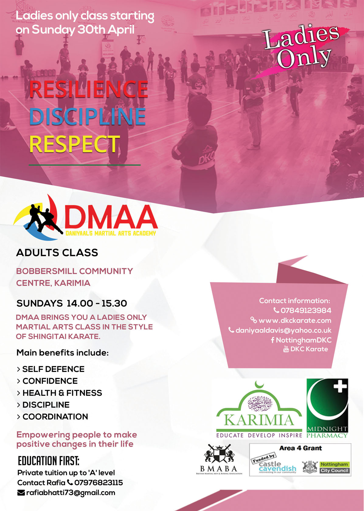 Ladies only martial arts class