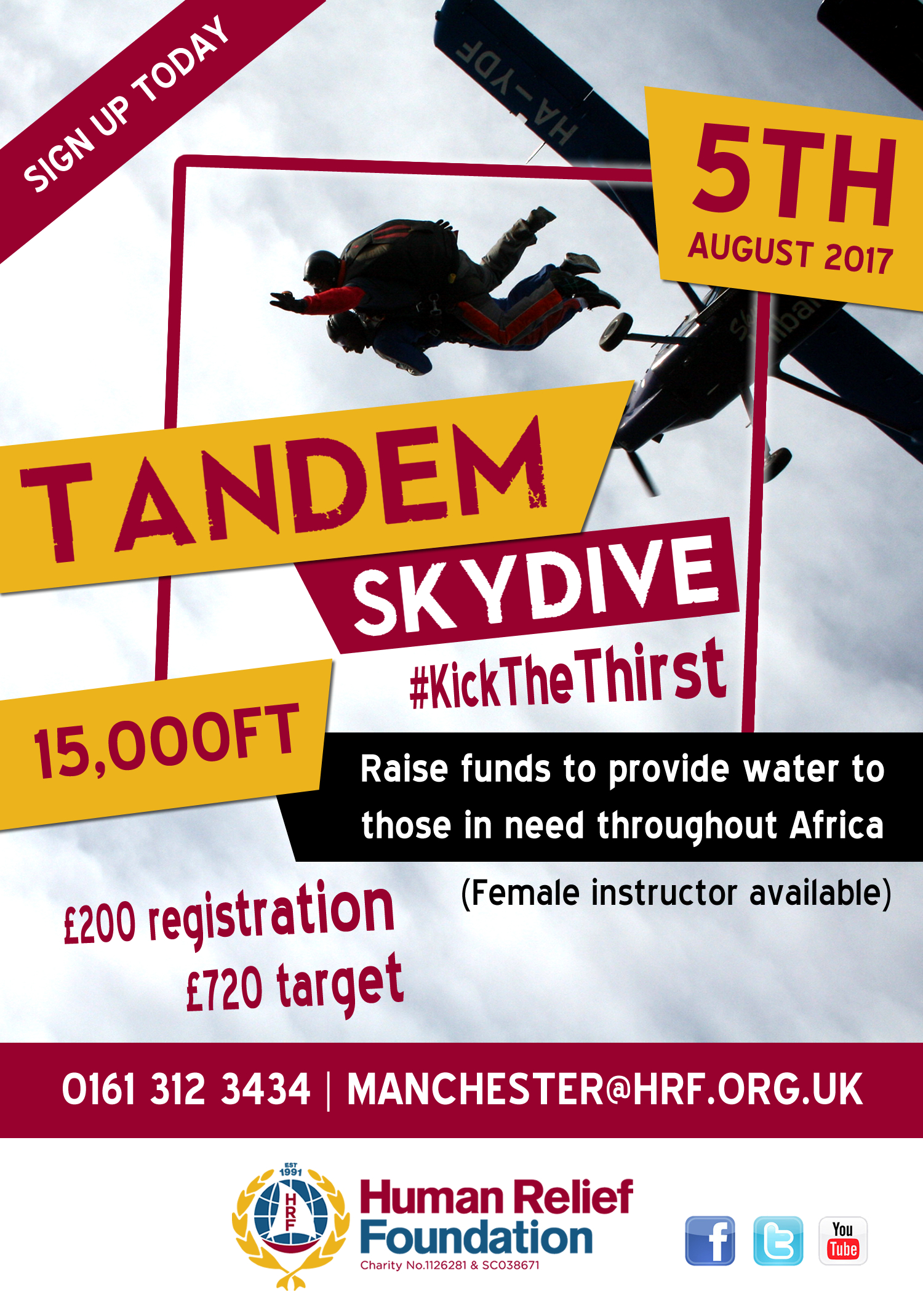 Tandem Skydive to #KickTheThirst