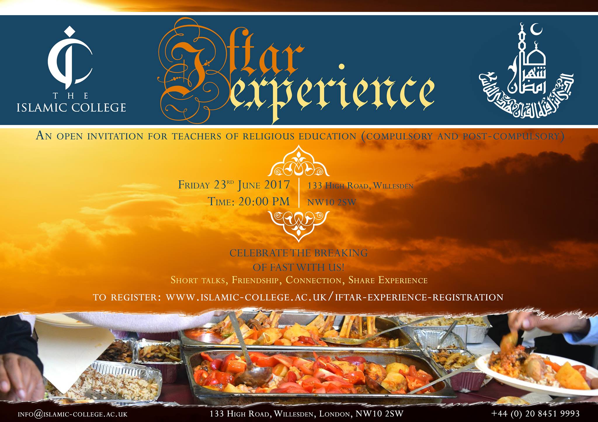 Iftar Experience  An open invitation for teachers of religious education (compulsory & post-compulsory)