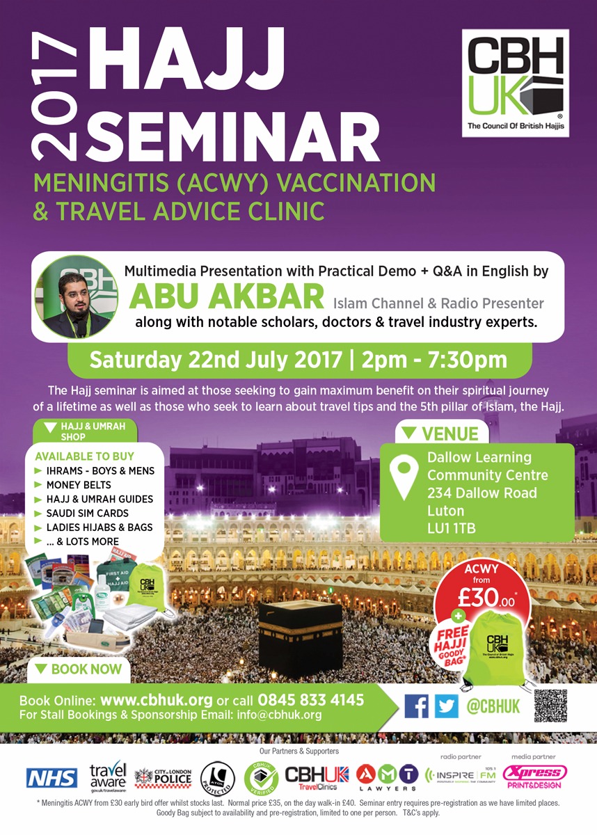 Hajj Seminar & Vaccination Clinic 2017