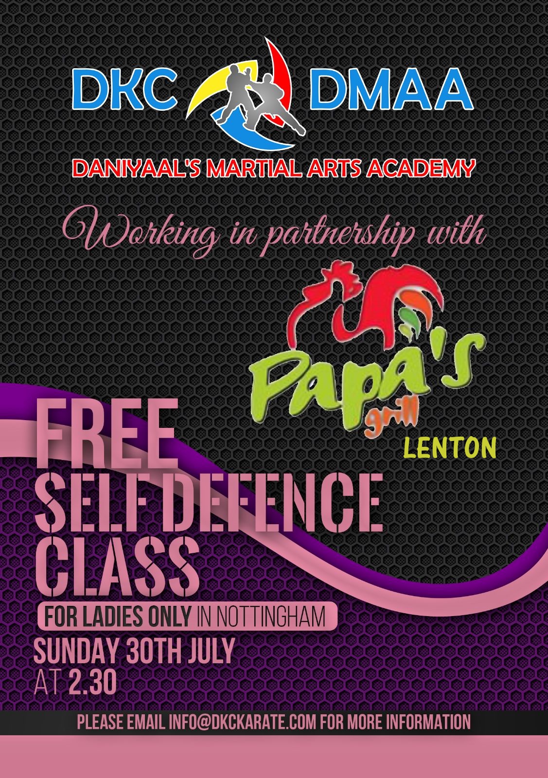 FREE Self Defence Classes For Ladies Only