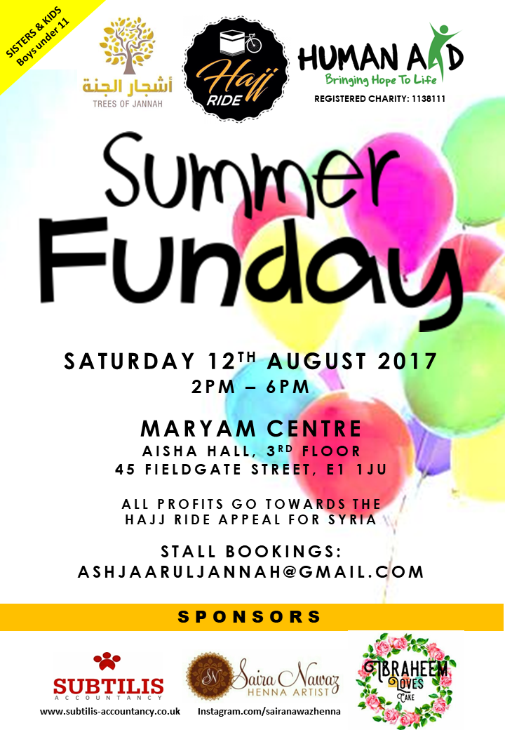 Summer Fun Day - Maryam centre, 12th August, Whitechapel, London