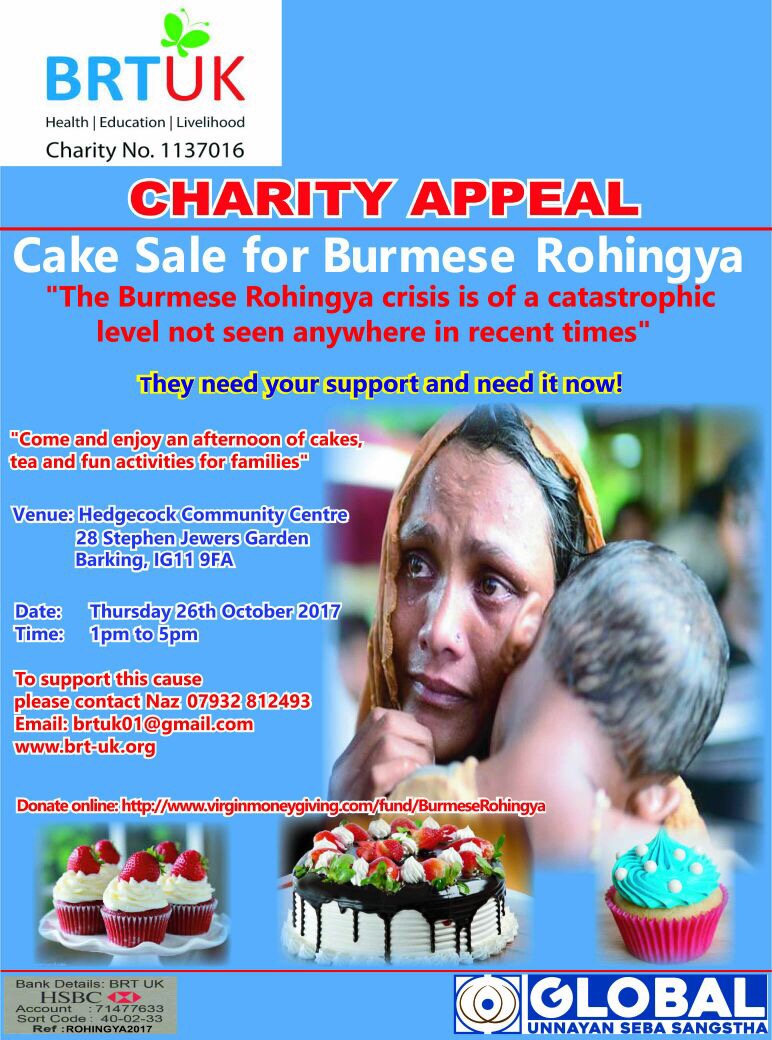 Cakes Sale for Burmese Rohingya