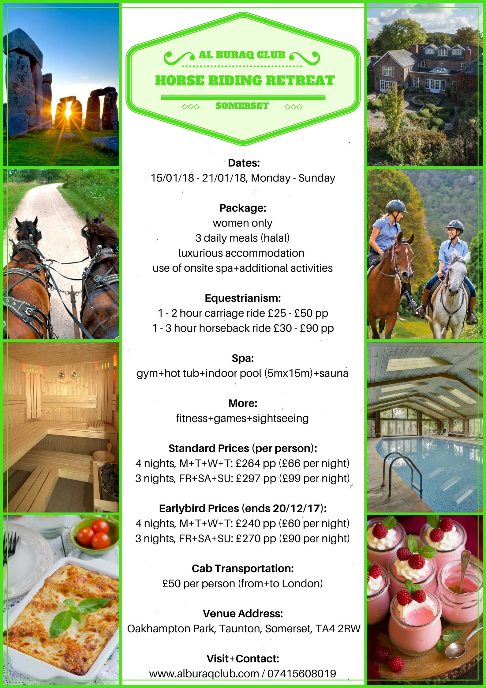 Al Buraq Club: Equestrian+Spa Retreat (ladies only)