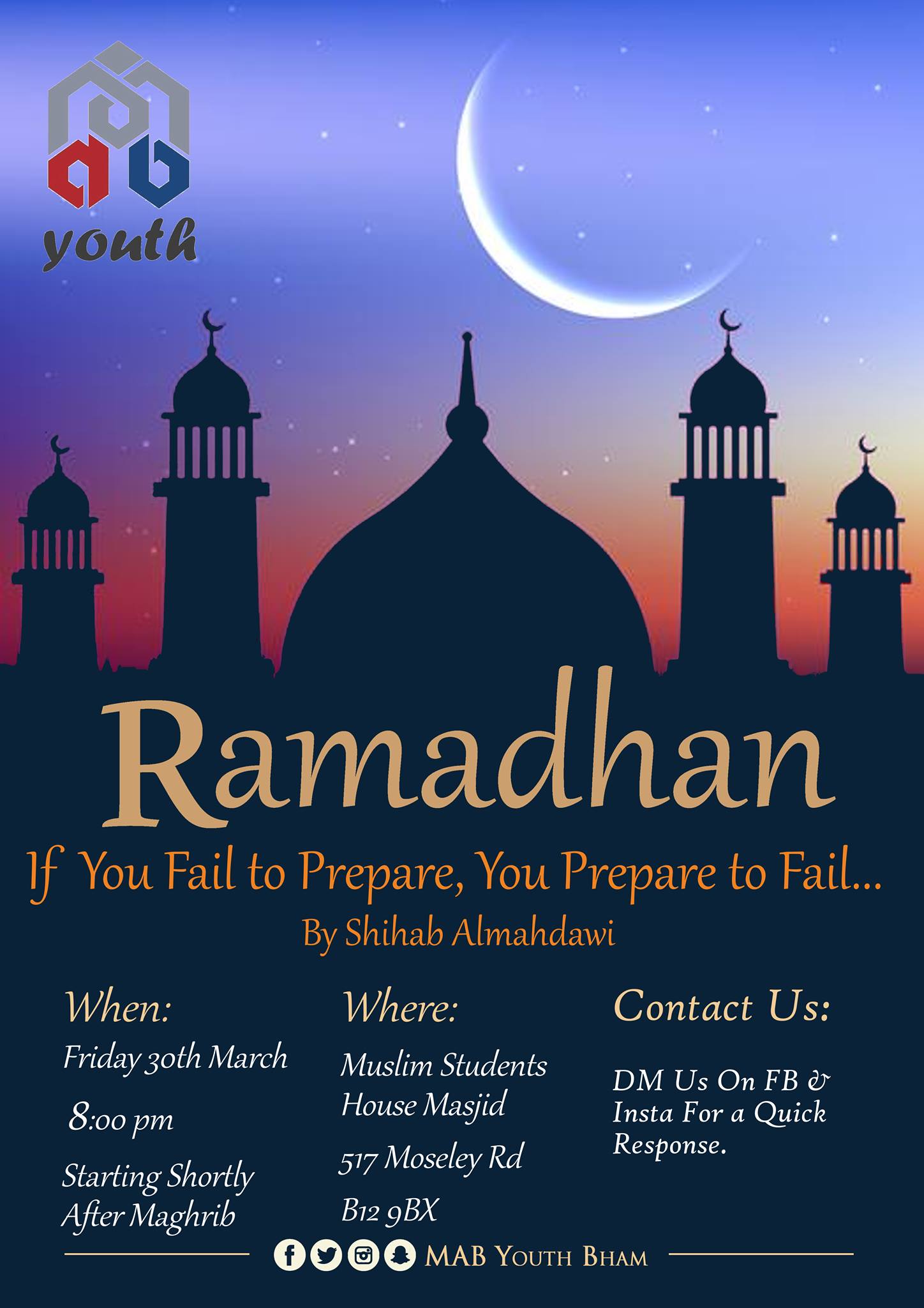 Ramadhan: If you fail to prepare, you prepare to fail...