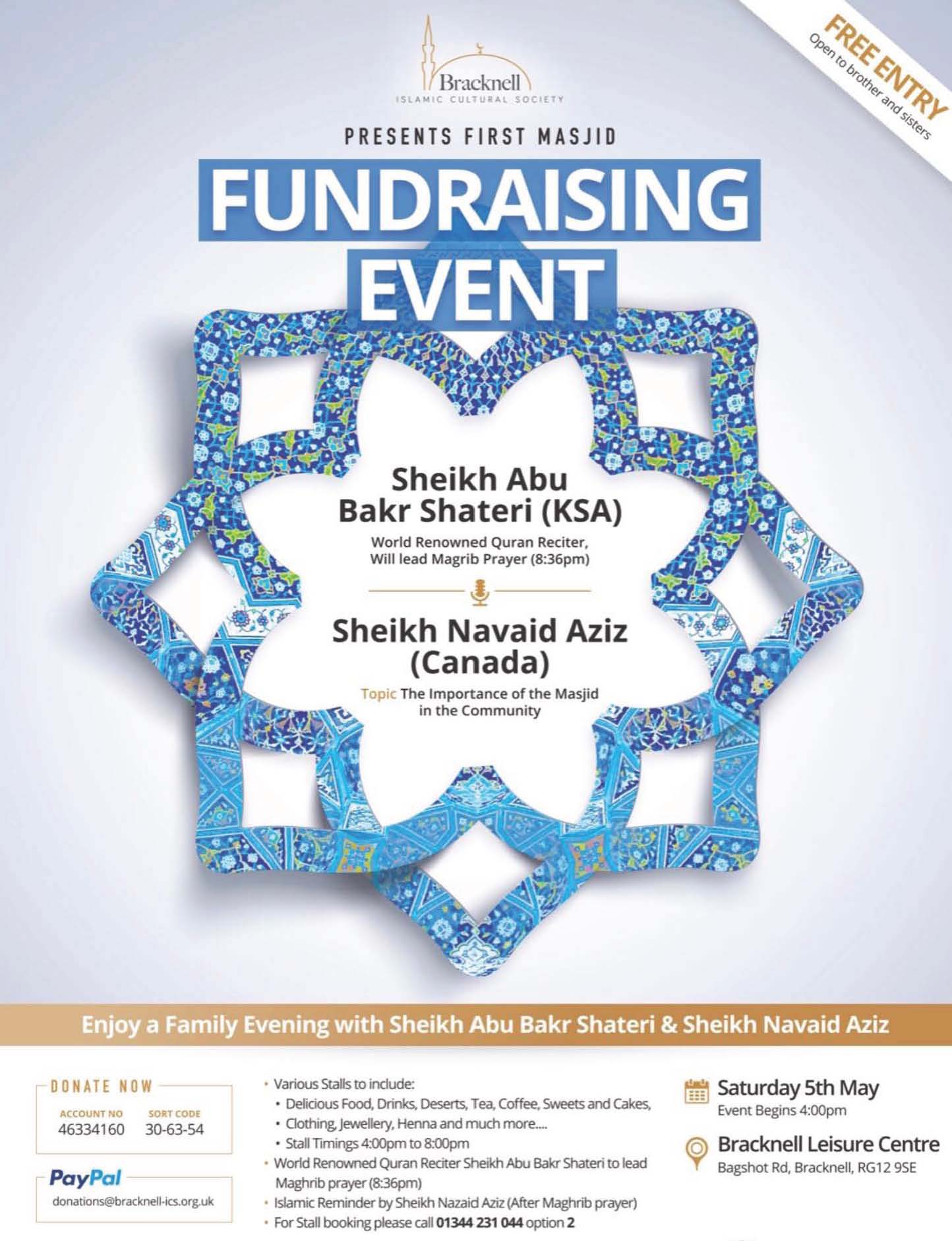 Sheik Abu Bakr AL shateri and sheik Navaid Aziz in Bracknell