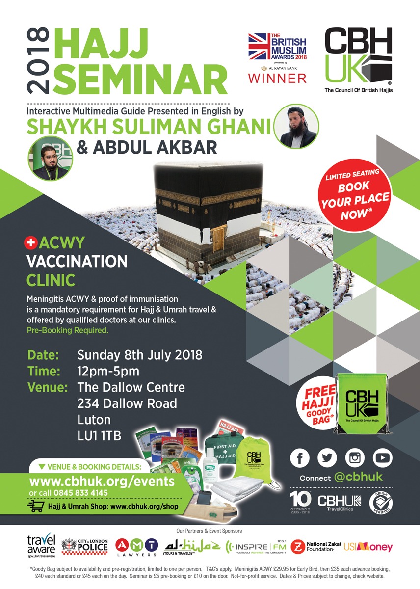 Hajj Seminar 2018 & Vaccination Clinic