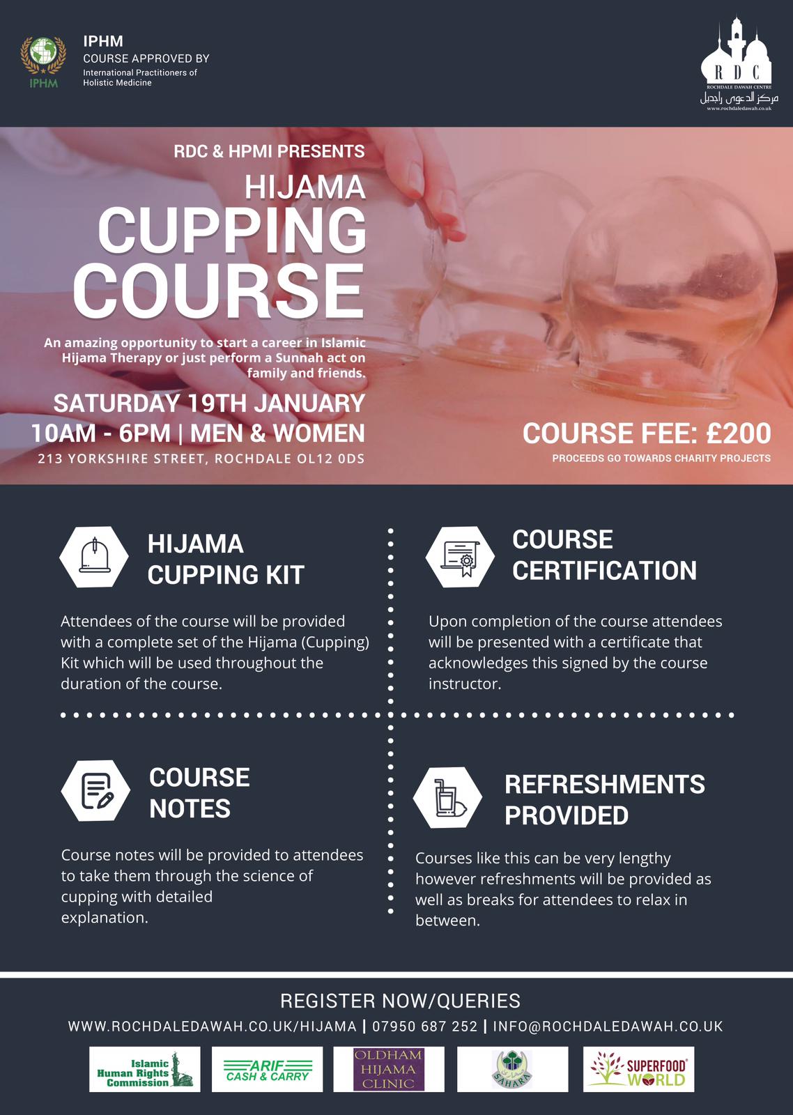 Hijama (Cupping) Course for Charity!