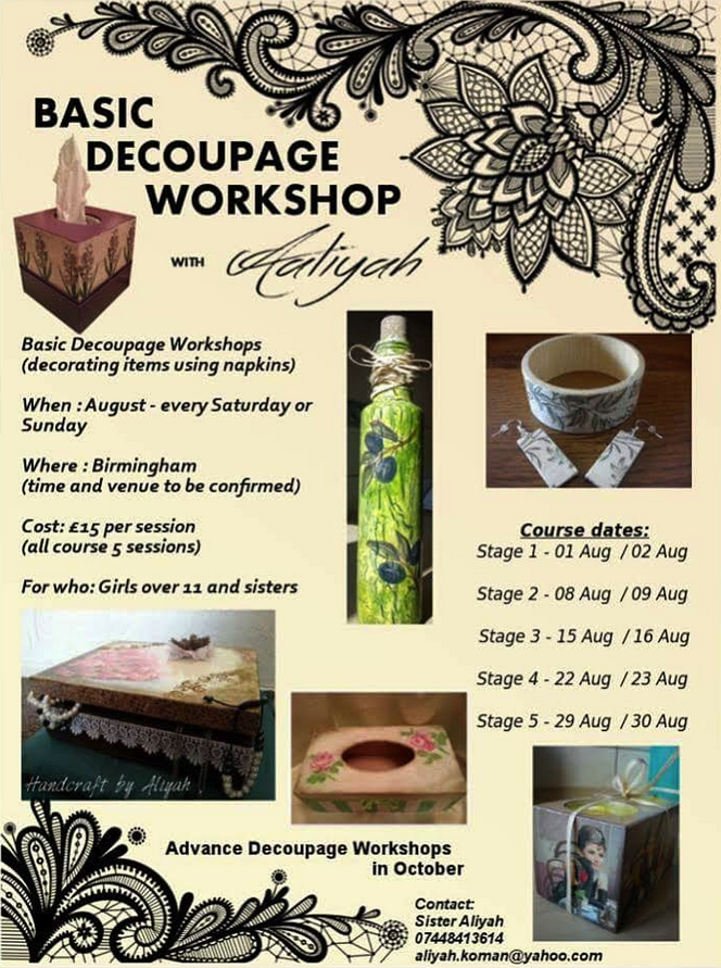 Basic Decoupage Workshops