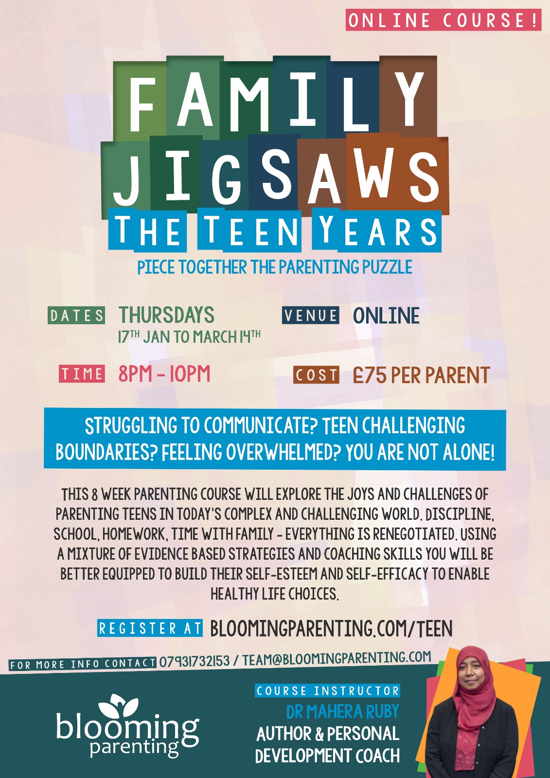 Family Jigsaws  (The Teen Years) online parenting course