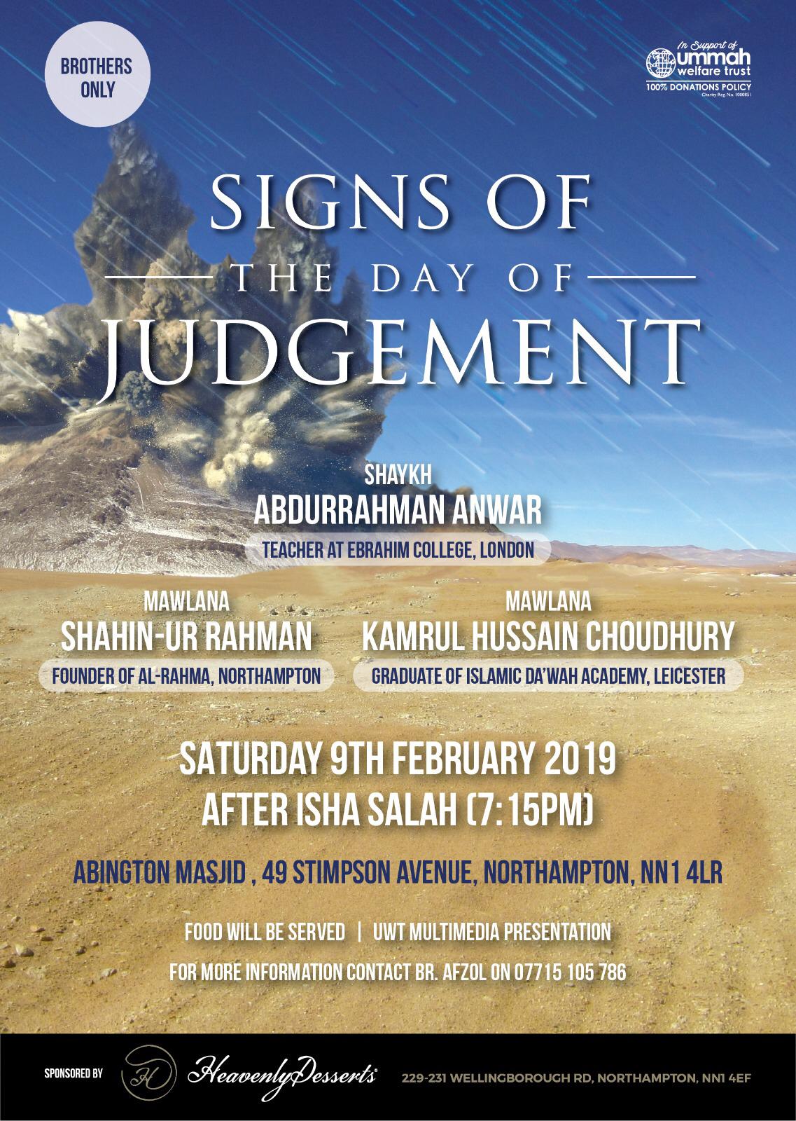 SIGNS OF THE DAY IF JUDGEMENT