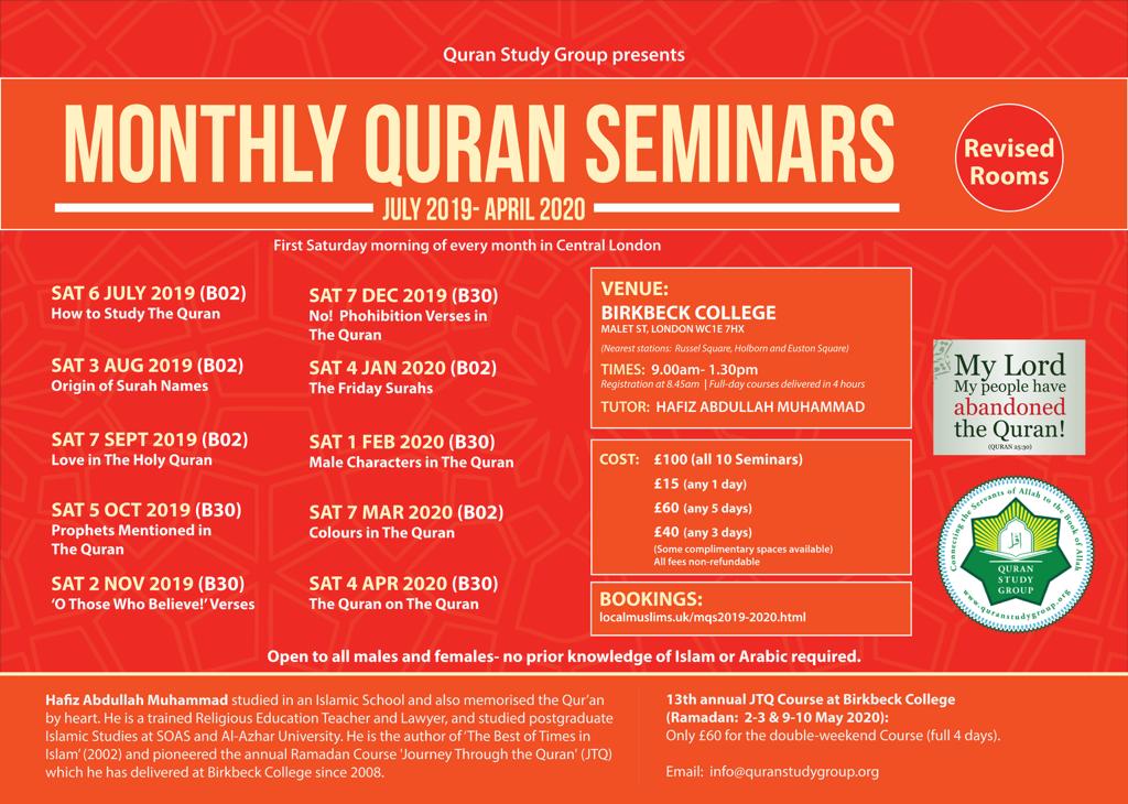 Monthly Quran Seminars (QSG)
