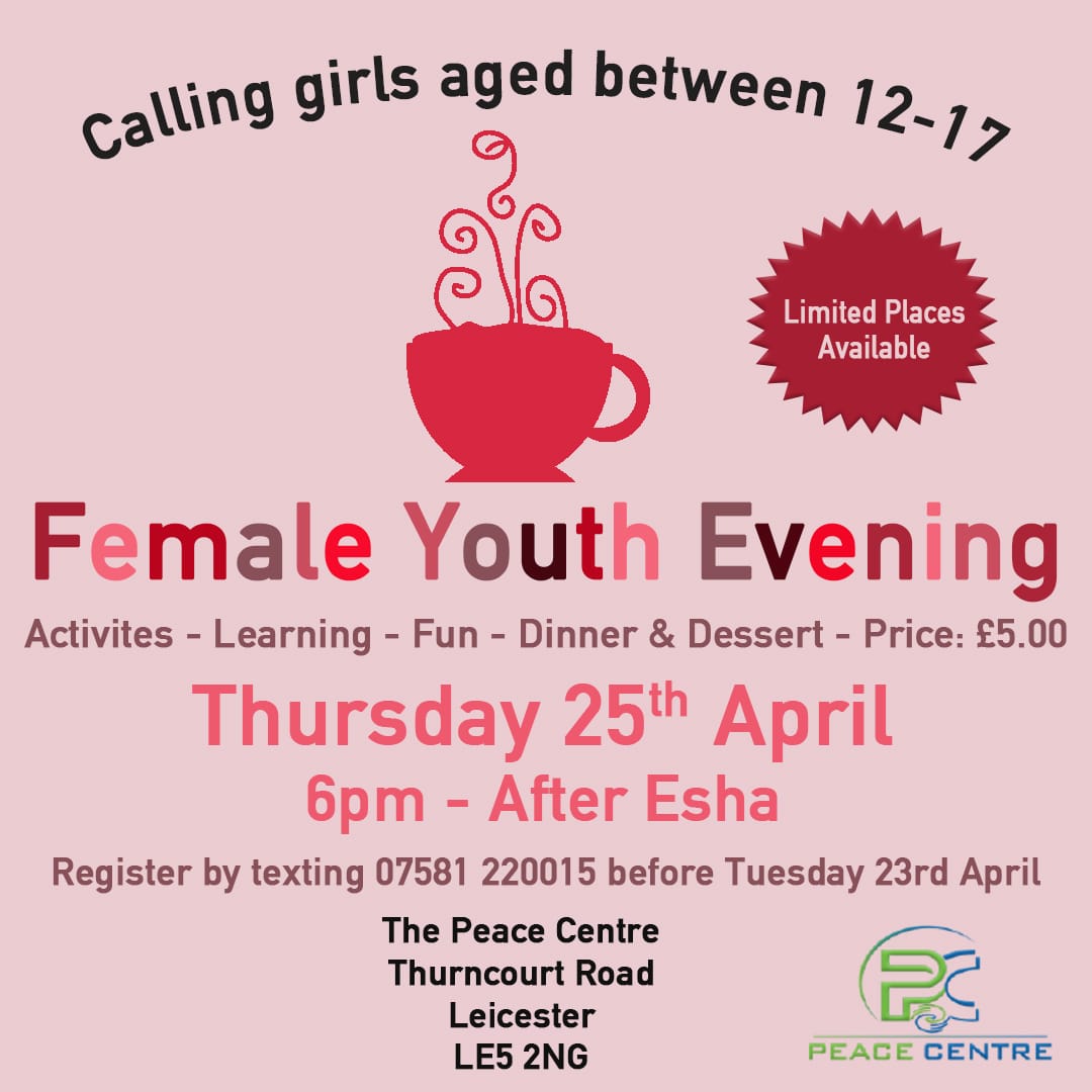 Female youth evening @ The Peace Centre