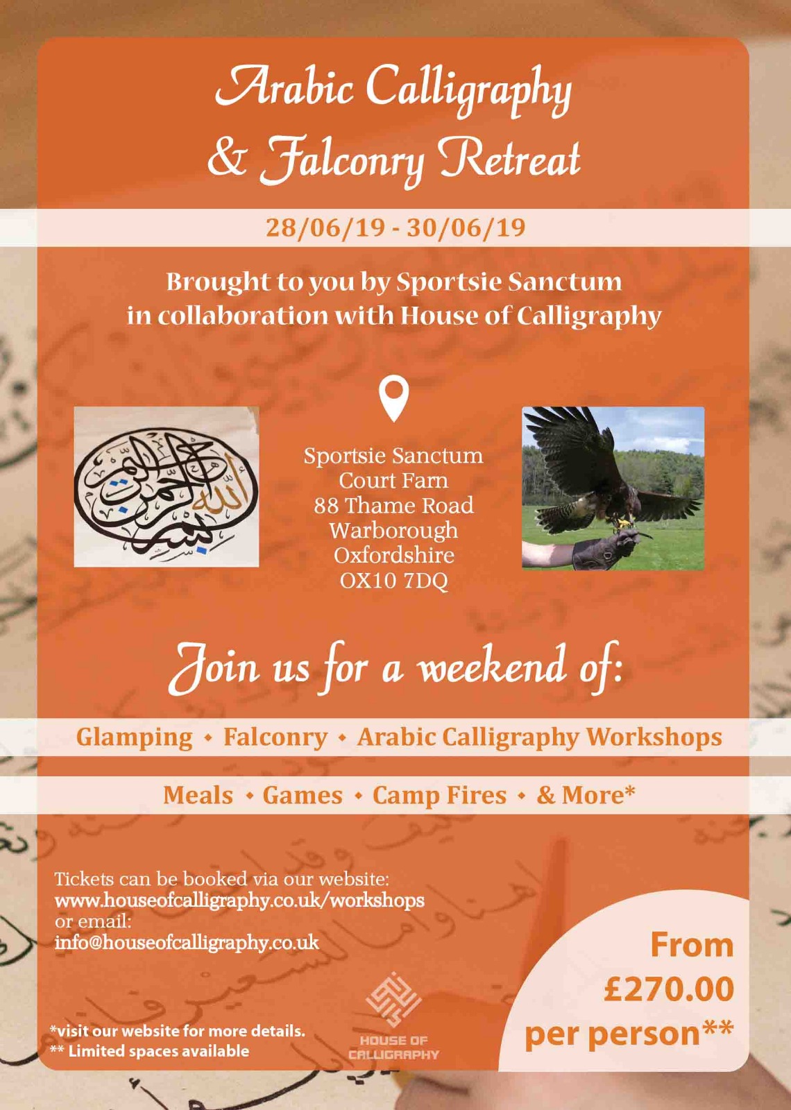Arabic Calligraphy & Falconry Retreat