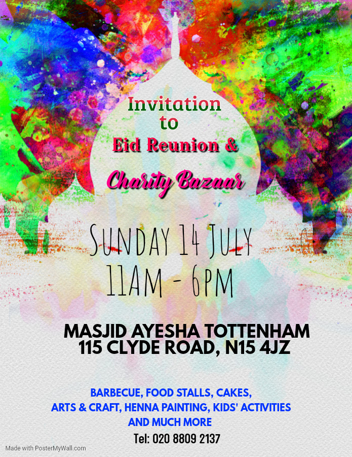 Eid Reunion and Charity Bazaar