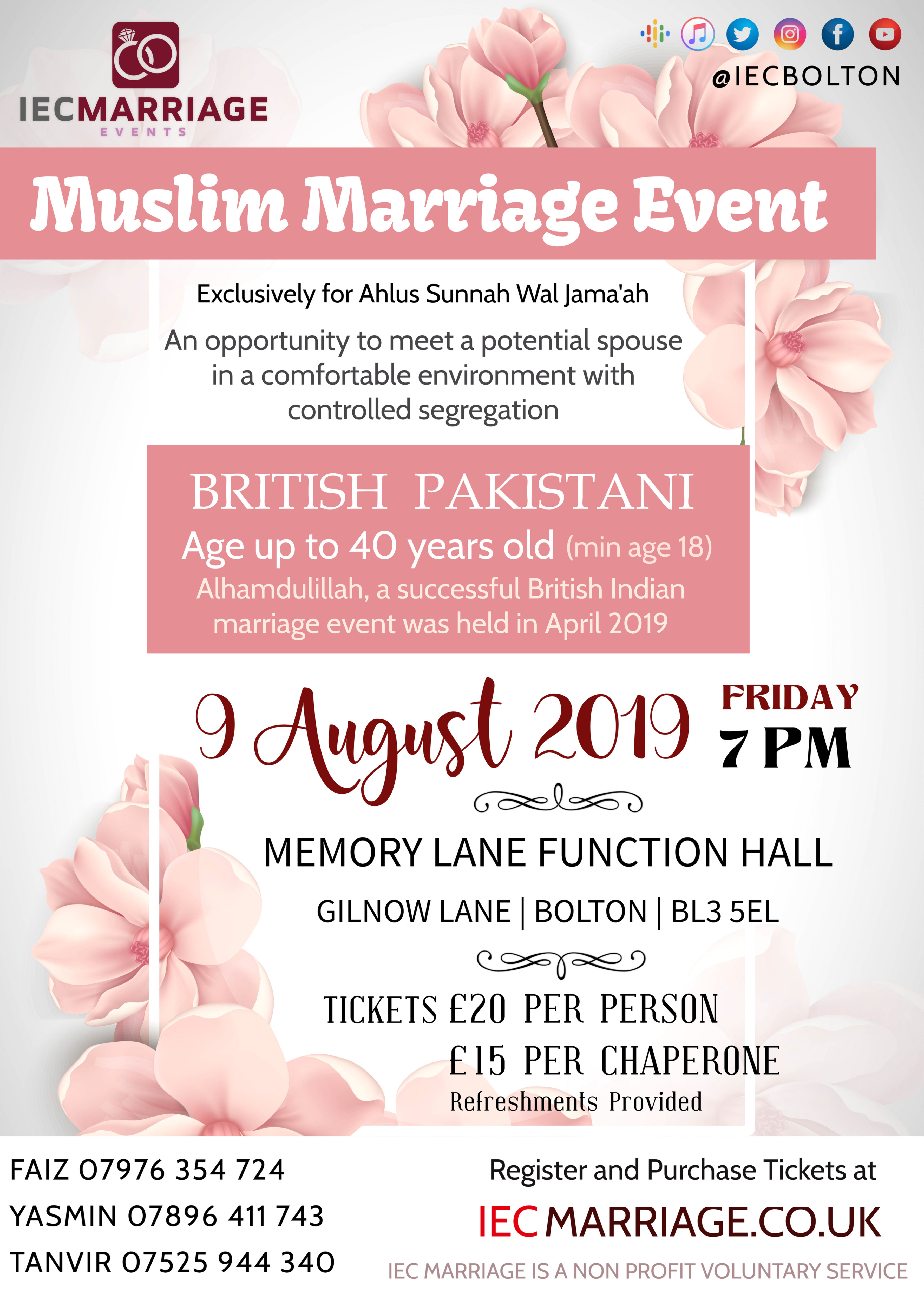 IEC Marriage Event for British Pakistanis @ Bolton