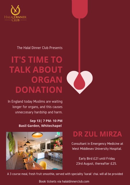 Halal Dinner Club Presents - It's time to talk about organ donation