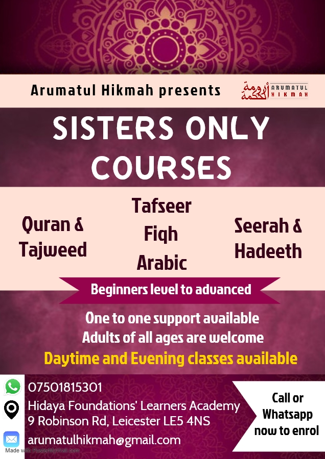 Sisters only Islamic classes