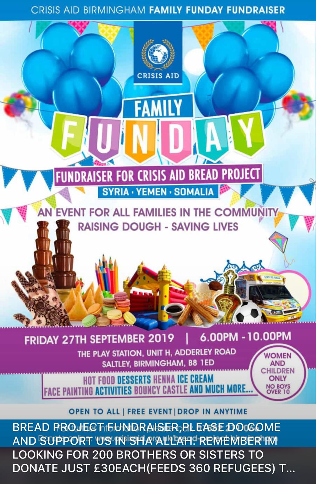 Emergency appeal bread project fundraiser