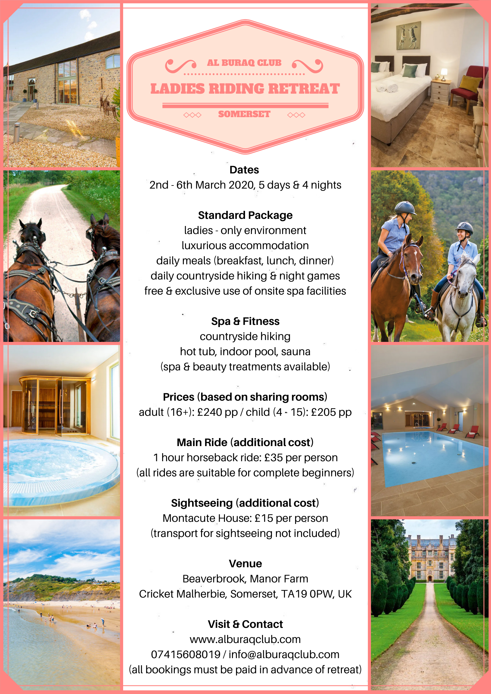 Ladies Riding Retreat: Somerset, UK