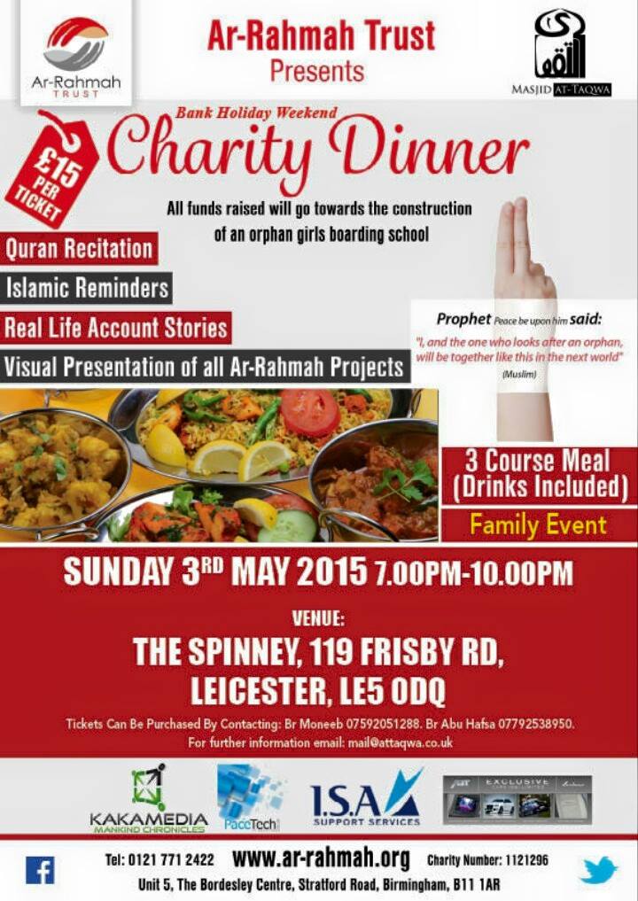Charity Dinner for Orphan Girls