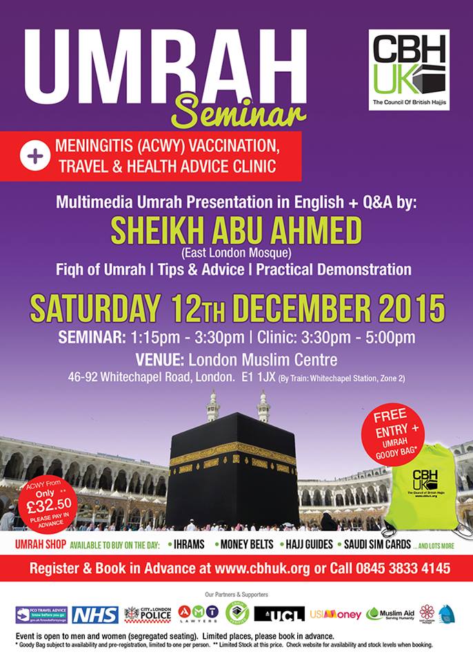 Free Umrah Seminar & Vaccination Clinic