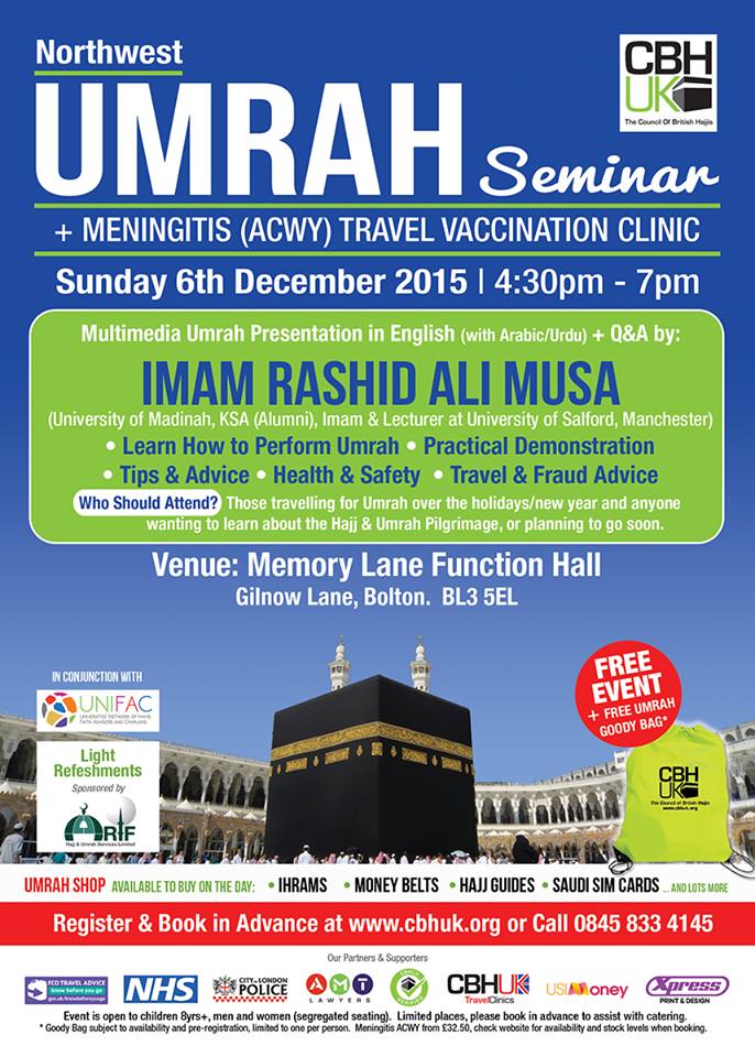 Free Umrah Seminar & Vaccination Clinic
