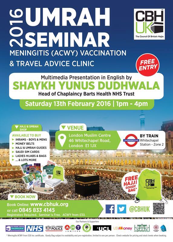 Free Umrah Seminar & Vaccination Clinic