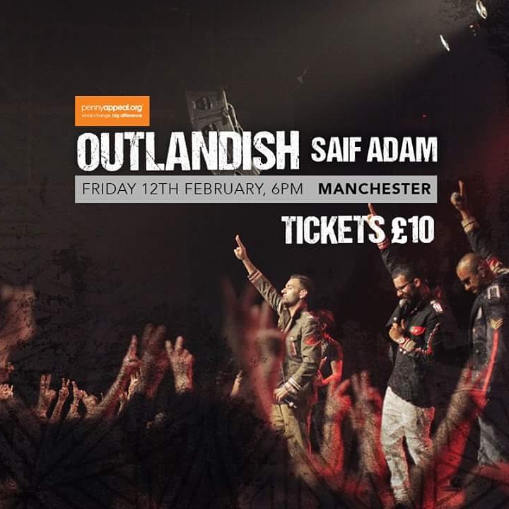 Outlandish with saif adam tour with live bands