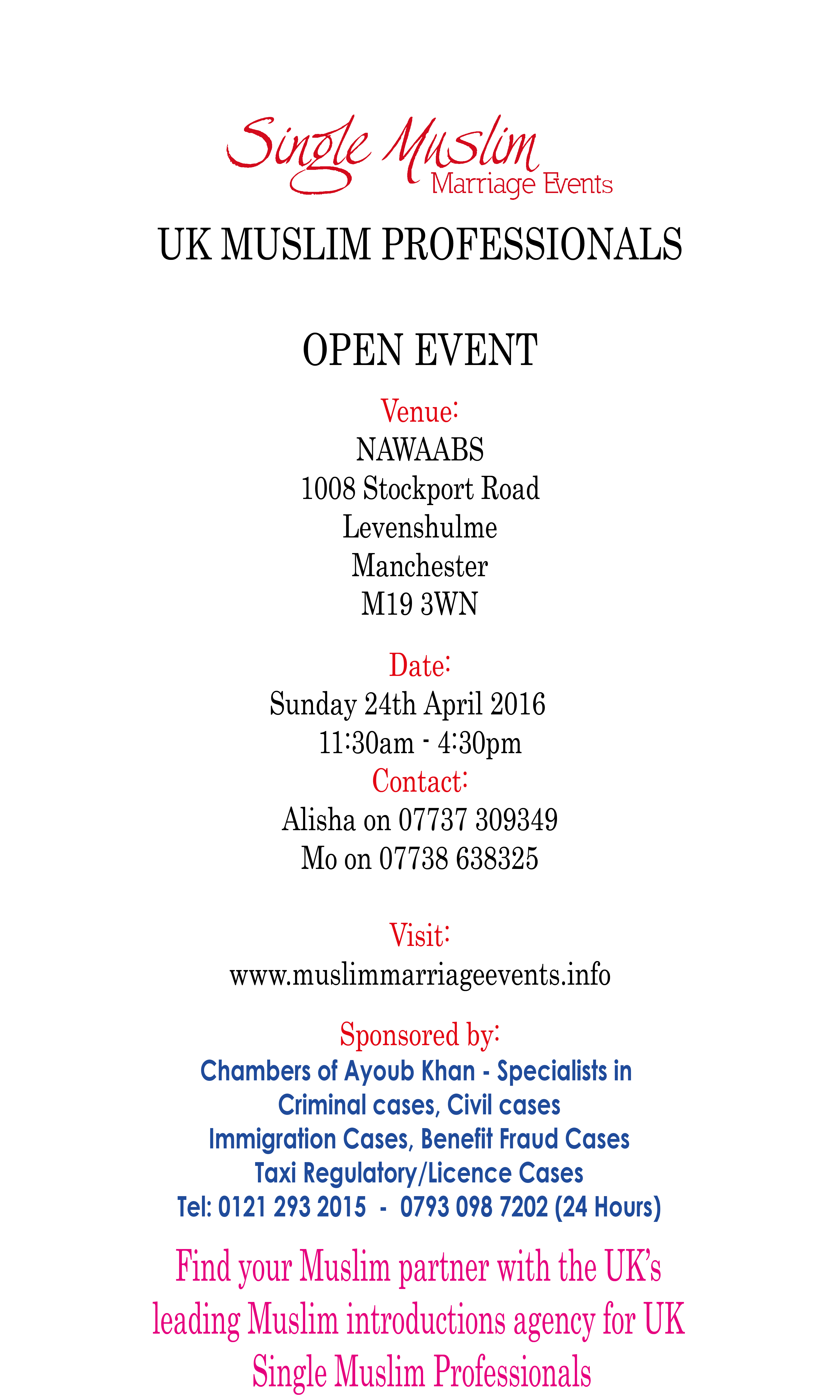 Muslim Marriage Events Manchester