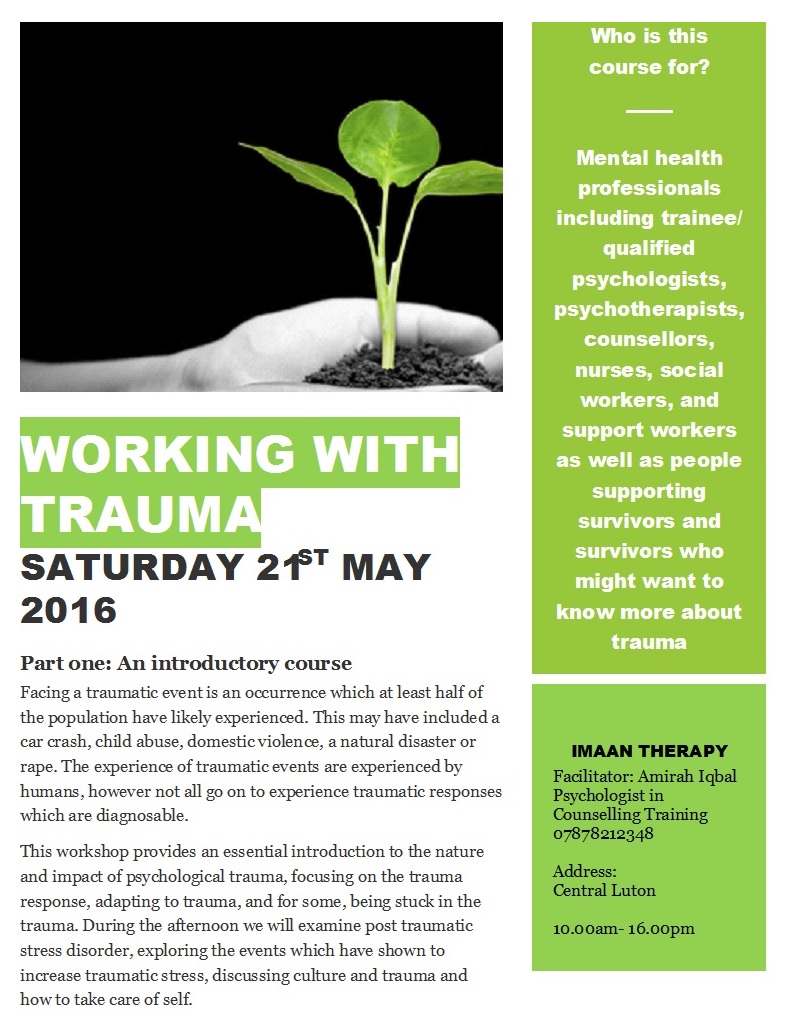 Working with Trauma an Introduction