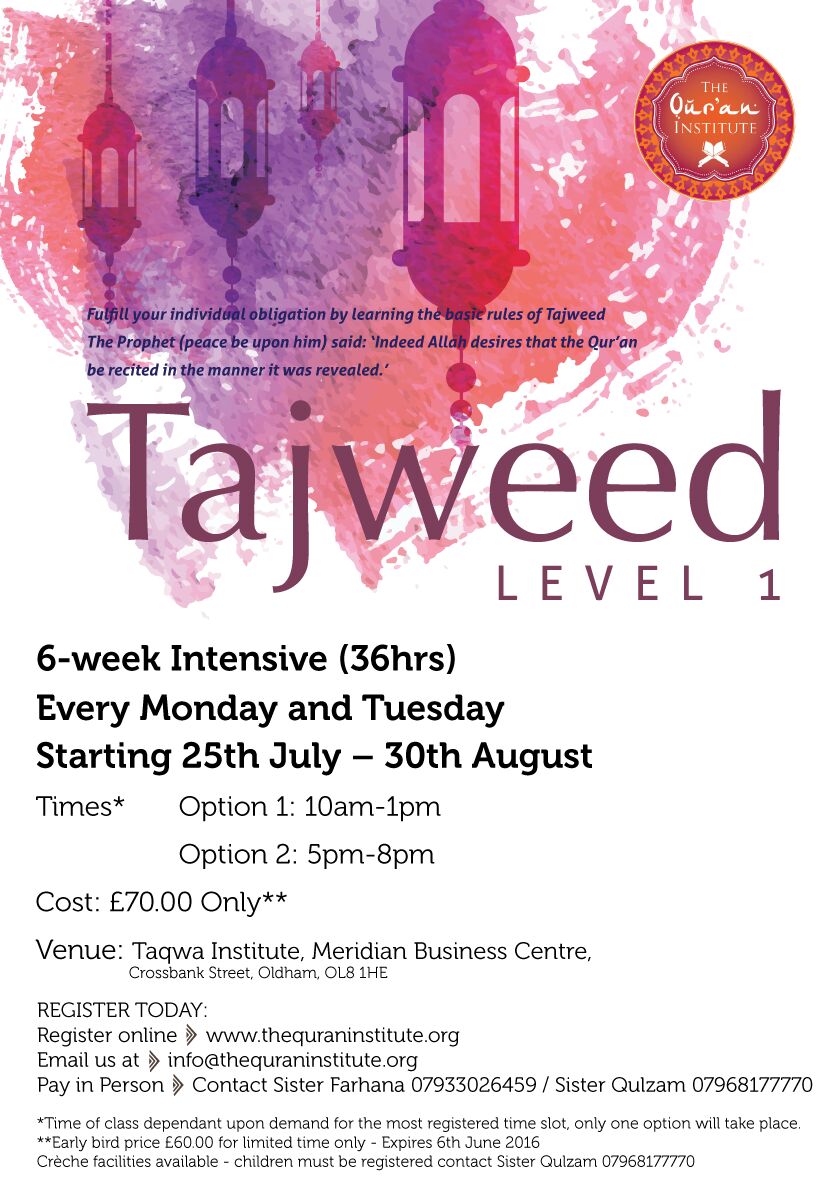 The Qur'an Institute - Level 1 Tajweed