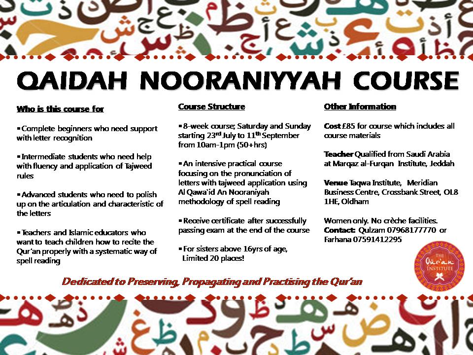 The Qur'an Institute - Qaidah Nooraniyyah