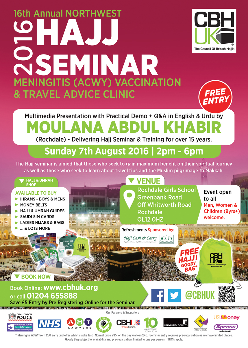 Hajj Seminar & Vaccination, Travel Advice Clinic - Rochdale