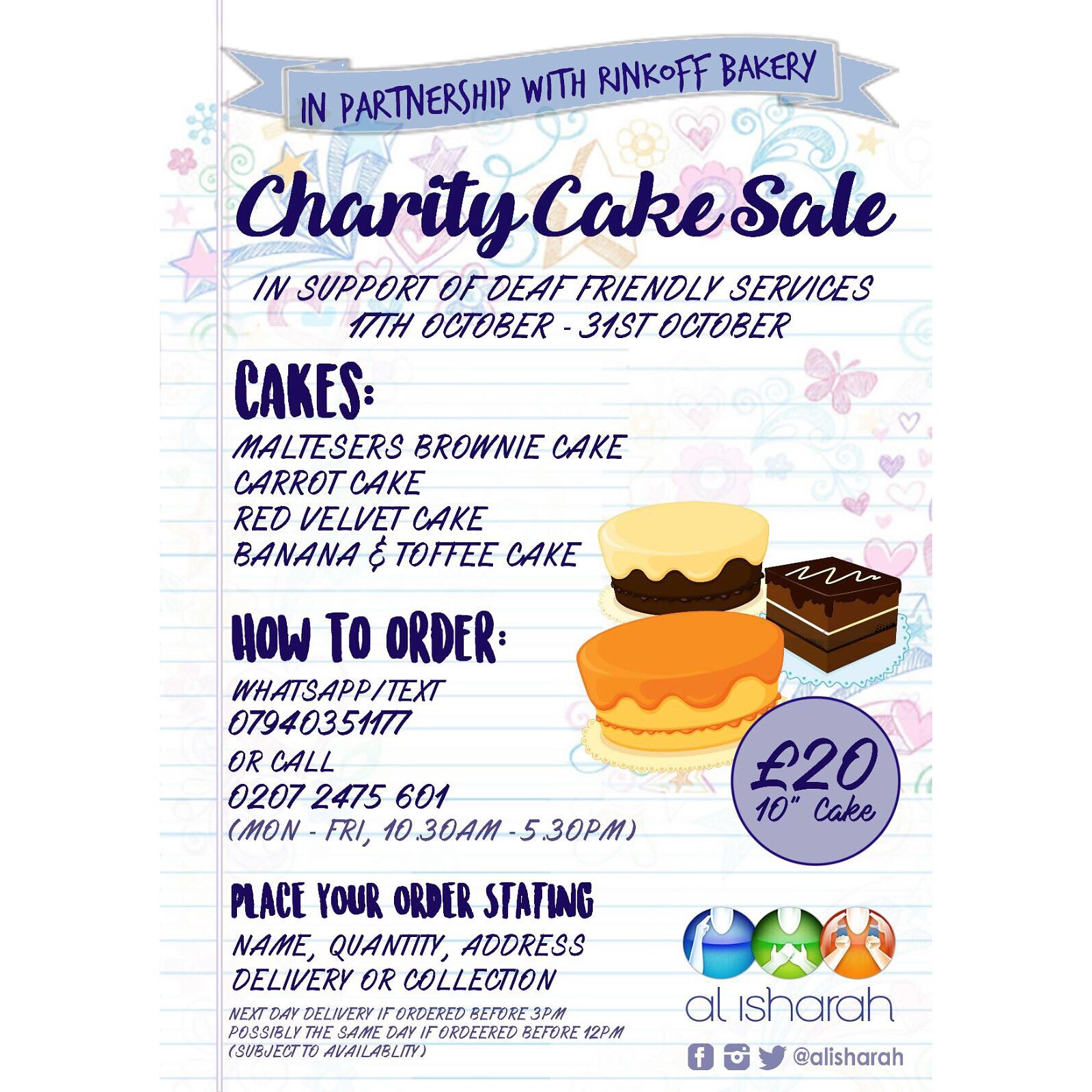 Charity cake sale