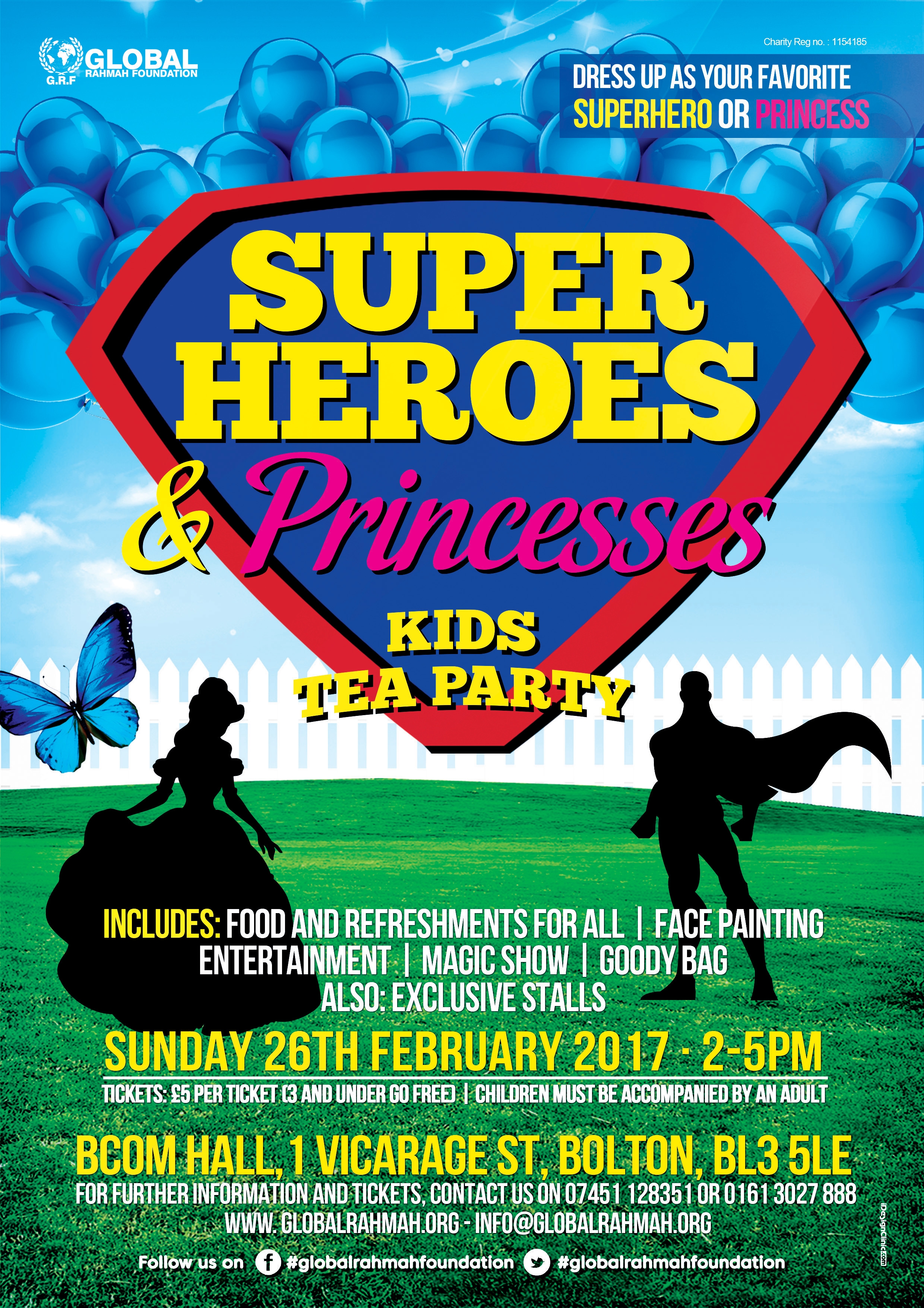 Superheroes and Princesses Kids Tea Party