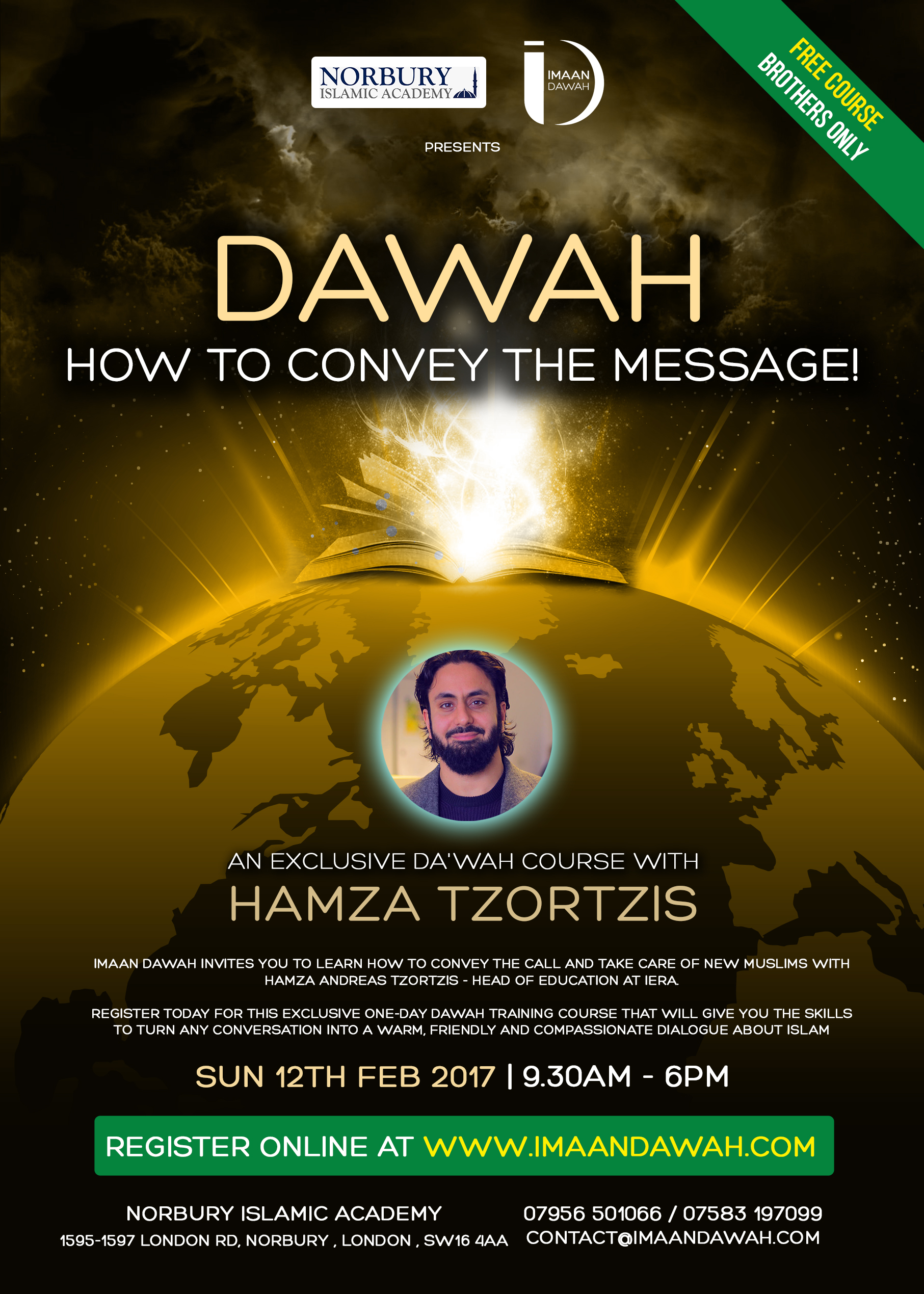 FREE Dawah Workshop with Ustaad Hamza Tzortzis