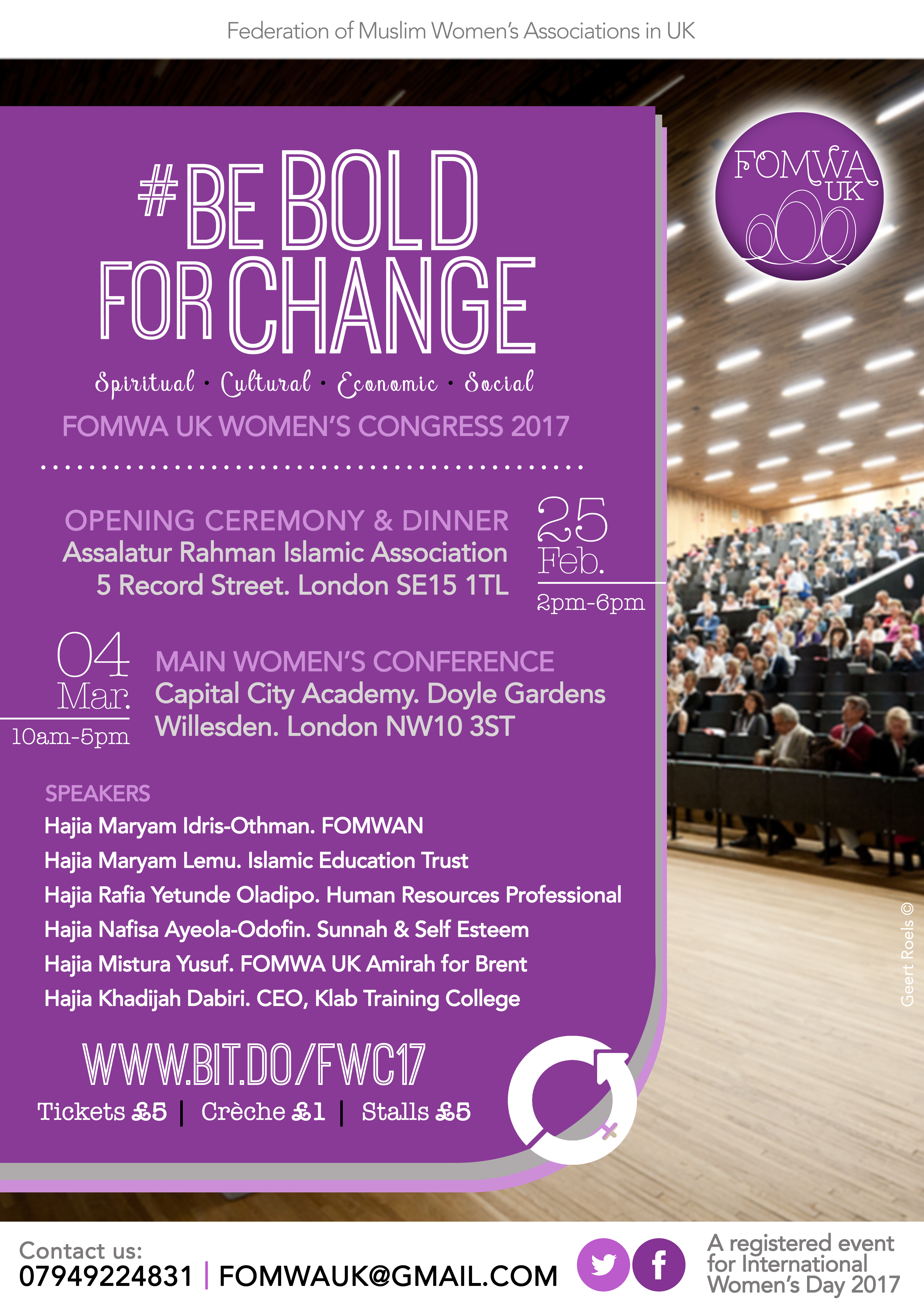 FOMWA UK WOMEN CONGRESS 2017