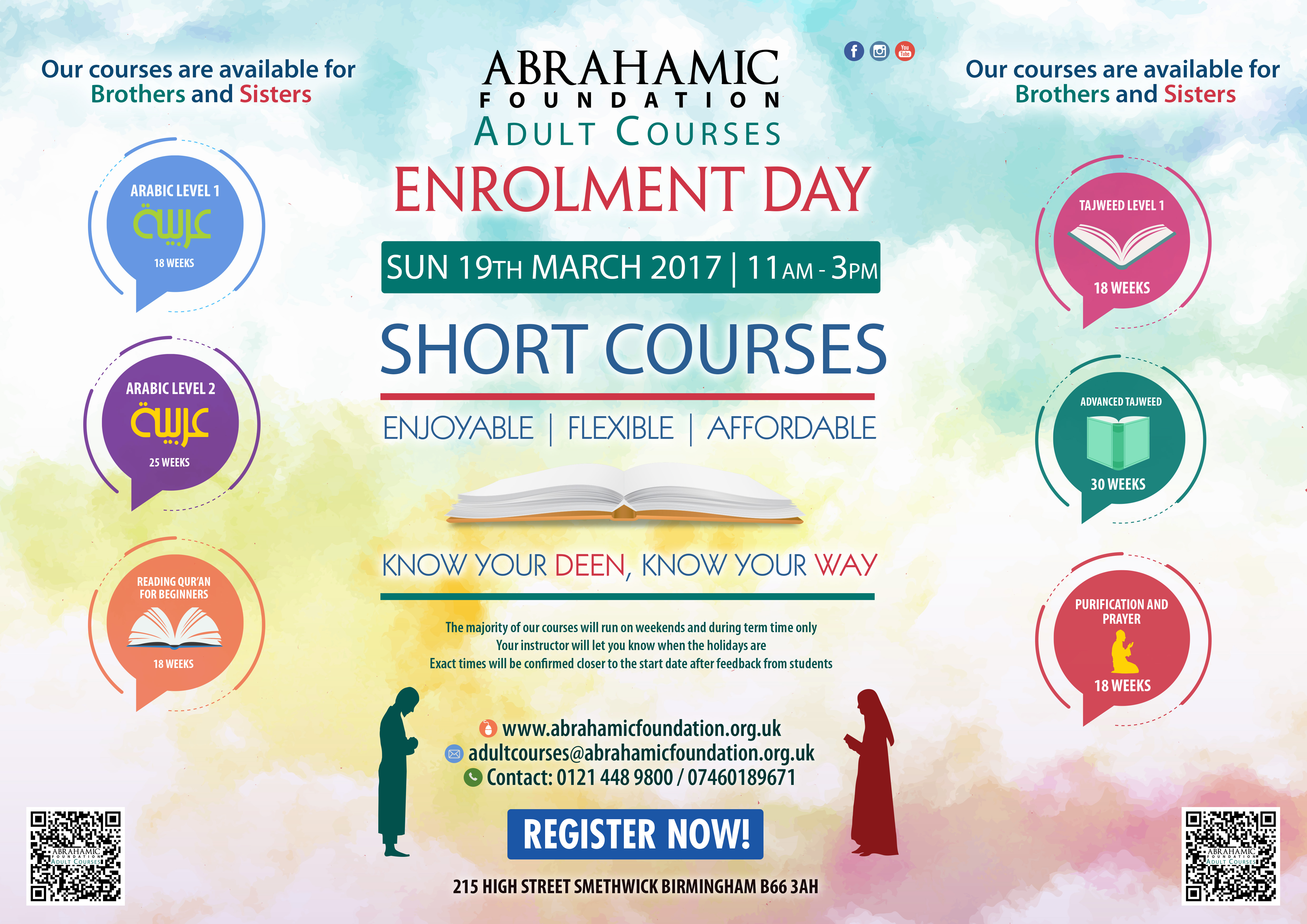 Part Time Adult Courses in Arabic Tajwid Fiqh